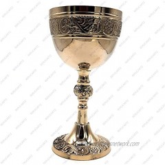 Brass Vintage Golden Chalice of King Arthur Medieval Decor Gothic Goblet 210 ml Arthur Gothic