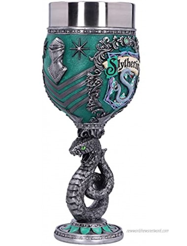 Nemesis Now Harry Potter Slytherin Hogwarts House Collectable Goblet 19.5cm Green Silver