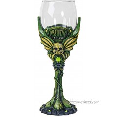 Summit Collection Absinthe La Fee Verte Green Fairy Wine Goblet Wine Glass 6.5 inches Tall 7 fl oz Chalice