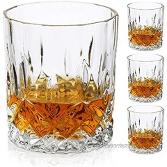 Bavel Old Fashioned Whiskey Glasses,11 OZ Scotch Glasses Set of 4,Premium Lead Free Cocktail Glass,Bourbon and Scotch,Style glasses for Glassware Lover Set of 4
