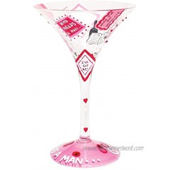 Painted Glassware-Lolita Painted Martini Cocktail Glass Who Needs A Man
