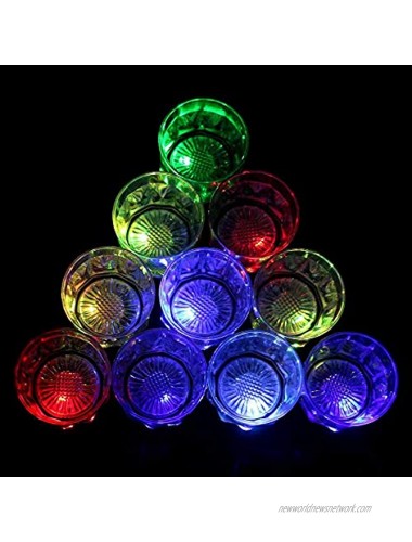 24PCS Flash Light Up Cups Flashing Shots Light 24 LED Bar Night Club Party Drink