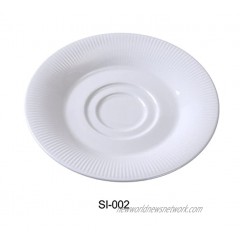 Yanco SI-002 Siena Collection 6" Saucer for SI-001 Bone White Porcelain Pack of 36
