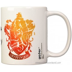 Harry Potter"Gryffindor Stencil Crest" Ceramic Mug White