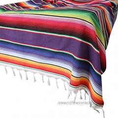 84 X 59 Inch Mexican Serape Blanket Bay Window Blanket Mexican Tablecloth Serape Tatami Blanket Bed Blanket Table Cover Tapestry Blanket Picnic Mat for Mexican Party Wedding Decorations