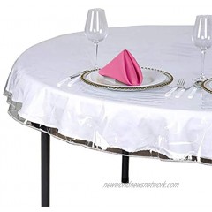 Clear Plastic Tablecloth Protector Round Table Cloth Vinyl 70 Round