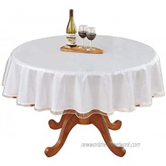 Heavy-Duty Deluxe Crystal Clear Vinyl Tablecloth Protector 70 Round