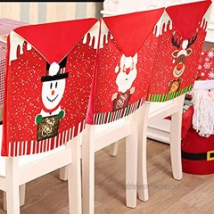 Christmas Chair Back Covers 3 Pack Large Dining Room Christmas Chair Slipcovers 20"x32",Office Chair Cover Xmas Chair Back Covers Christmas Decorations Indoor