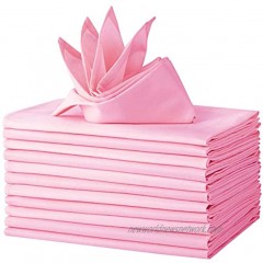 MZXcuin Cloth Napkins 12 Pack 18 X 18 Inches 100% Cotton Soft,Comfortable &Reusable Cotton Napkins for Dinners,Weddings,Cocktail Parties & Home Use Pink