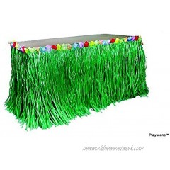 Playscene0153; Tropical Party Decorations Tropical Table Skirts Tropical Palm Leaves for Luau Party Table Skirt