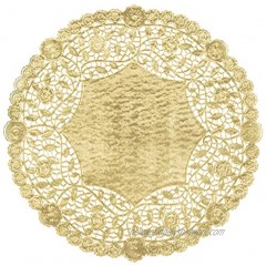 12 Gold Foil Doily 100 Count Wedding Charger Plate