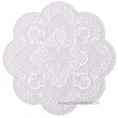 12 inch White Paper Lace Table Doilies – French Style Decorative Tableware Disposable Placemats Pack of 50
