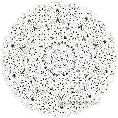 300 Pack Round Paper Doilies 10 inches Round Medallions Lace Placemats for Crafts & Wedding