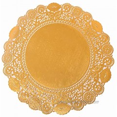 Arant Doilies Paper Lace Round Gold 250 Pack 18 Inches Diameter