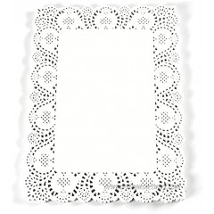 Rectangular Paper Doilies for Placemats Cakes Desserts White 15.5 x 11.7 in 100 Pack