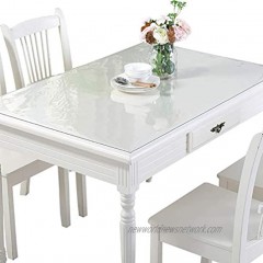F-NICE Custom 1.5mm Thick Clear Plastic Table Cover Mat for End Table Night Stand Multi-Size Clean PVC Tablecloth 23.6 x 43.3 Inches60x110cm