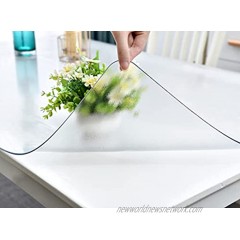 JUNTEE 1.5mm Thick 35.4 x15.7 Inches Frosted Clear Table Cover Protector,Desk Pad Mat,Rectangular Plastic Table Top Protector PVC Table Pad for Writing Desk Coffee Table Countertop 35.4x15.7 inch
