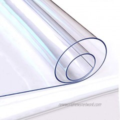 YOYORUN Clear Desk Cover Protector 40 x 60 Inch,1.5mm Thick,for Dining Table or Office Desk.Transparent Soft Tablecloth