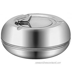 Ashtray Windproof Ashtray with Lid Newness Stainless Steel Modern Tabletop Ashtray Cigarette Ashtray for Indoor or Outdoor Use Desktop Smoking Ash Tray for Home Office Decoration
