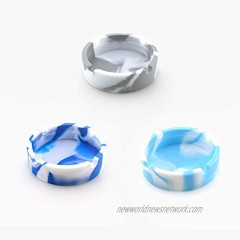 L & H household Silicone Ashtray High Temperature Resistance Ashtray Home Décor Round Ashtray-Camouflage Color 3 Camouflage Colors Pack-C