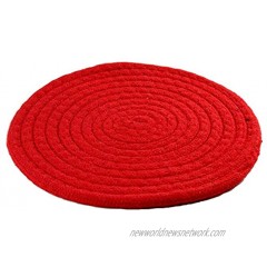 INTELLECTDOOR Round Fabric Trivets（Red）