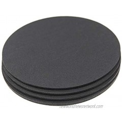 RevTime 10 Heavy Duty Round Rubber Trivet for Rubber Cork Mat Pot Holders Stylish Way to Set Any Plant Pot Kettle Anti-Shock mat for Fish Bowl. Spoon Rest Pack of 4 Black