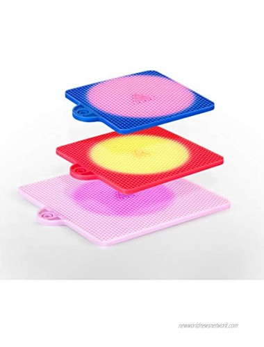 SILICONBEE Silicone Heat Sensitive Color-Changing Trivet Mats for Hot Dishes Pot Holder Pans |2020 Updated Version of 3 Changing Honeycomb Trivets for Hot Pots and Pans