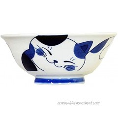 Japanese Cute Cat Design 7.48 Inches Soup Ramen Noodle or Serving Bowl Mike from Japan