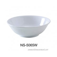 Yanco NS-5065W Nessico Rimless Bowl 30 oz Capacity 2.35 Height 7.25 Diameter Melamine White Color Pack of 24