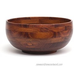 Lipper International Cherry Finished Footed Rice Serving Bowl Large 12 Diameter x 5 Height Single Bowl