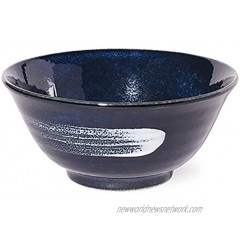 Minorutouki Youhenkon Navy White Brush Multi bowl φ5.92×H2.8in 10.51oz490 ml Made in Japan