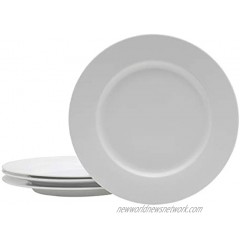 Everyday White by Fitz and Floyd Classic Rim 10.75-Inch Dinner Plates Set of 4