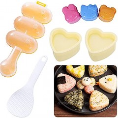 Hovico Rice Ball Molds DIY Bento Box Accessories Cute Boil Egg Sushi Rice Decorating Mold Rice Ball Mold Mould for Home DIY Sushi Making kit