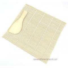 YOFAN Bamboo Sushi Kit,Sushi Rolling Mat With Rice Paddle 1