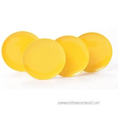 O-Ware Yellow Stoneware 8 Inch Salad Luncheon Plate Set of 4