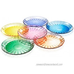 SCANDINOVIA 9 3 4 Unbreakable Premium Salad or Dinner Dish Plates Set of 6 Tritan Plastic BPA Free Dishwasher Safe