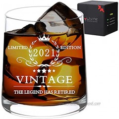 Retirement Gifts for Men 2021 The Legend Has Retired Gift for Mens Funny Unique Retirement Gifts Ideas Party Decorations for Dad Husband Coworker Friend Boss Doctor Vintage Whiskey Glass 9.5oz