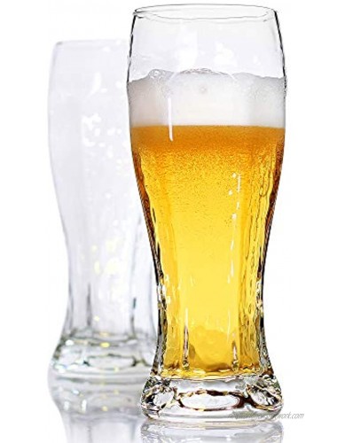 LUXU Beer Glasses Hexagon Shape Pilsner Glasses set of 2,16oz Crystal Craft Wheat Beer Glasses,Lead-free Weizen vase for Drinking LAGER,Pint glasses for ALE,Premium IPA glasses,Great Gift Idea.