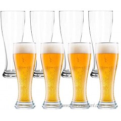 Pilsner Glasses,Encheng 16 oz Beer Glasses Set,Tall Glasses Craft Beer Glasses,Drinking Cup Beer Cup s Pint Glass,IPA Beer Glassware Cup 500ML,Dishware Safe 8 Pack
