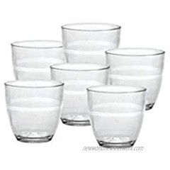 Duralex Made In France Gigogne Glass Tumbler Drinking Glasses 5.63 ounce Set of 6 Clear