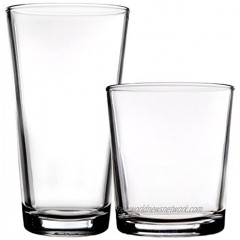 Palais Glassware 'Hendaye' Collection Clear Glass Sets Set of 16-8 17 OZ & 8 13 OZ Clear