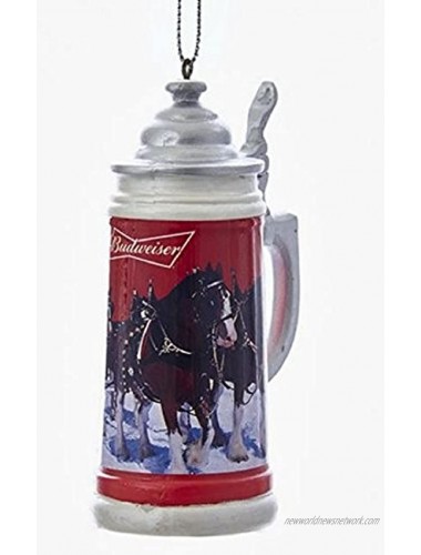Budweiser Beer Stein Mug Christmas Tree Ornament Clydesdale Horses Decoration